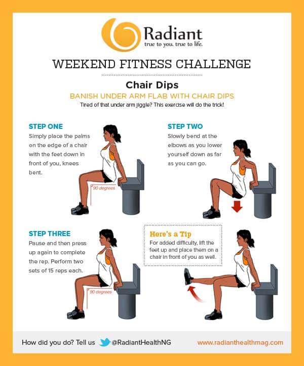 Banish Underarm Flab WIth Chair Dips